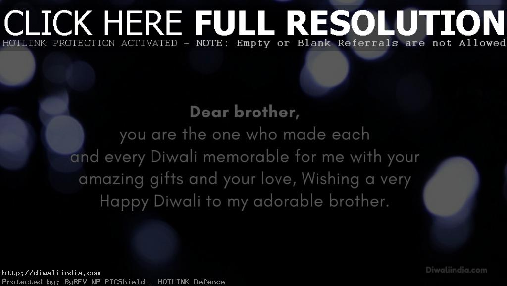 Diwali Wishes for Brother